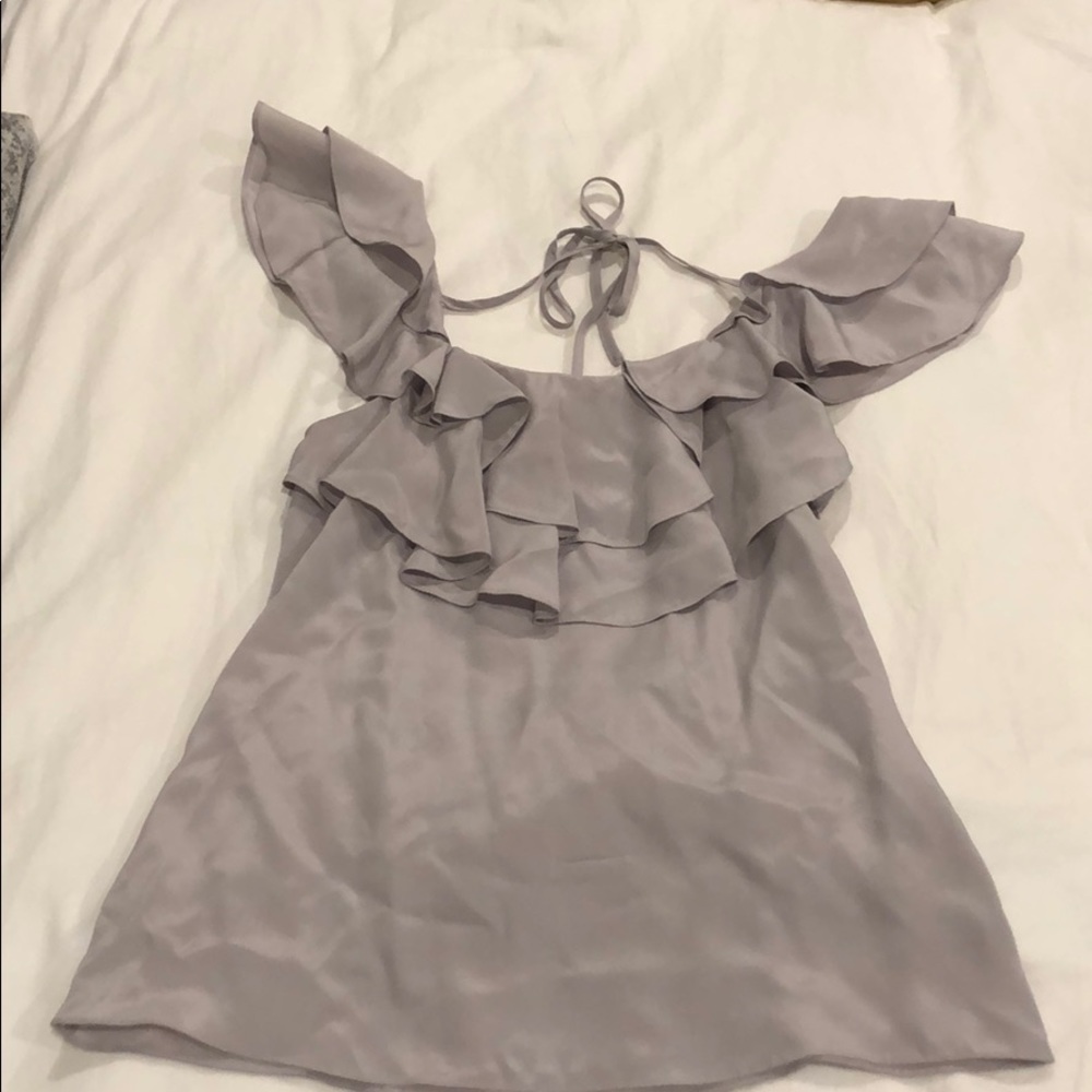 Club Monaco light purple/grey 100% Silk Shirt